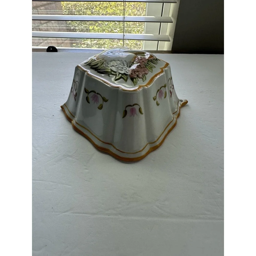 1986 Goose Butterfly Le Cordon Bleu Kitchen Mold Franklin Mint Porcelain Cottage
